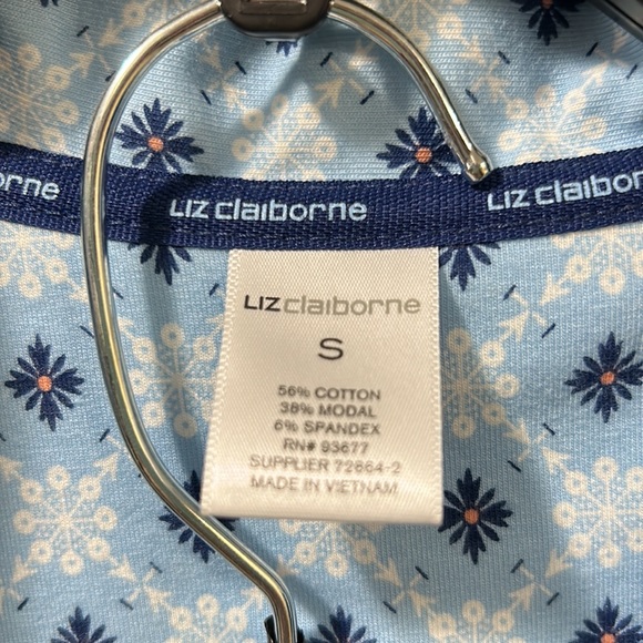 Liz Claiborne Pajamas, Size S, Button Front with Elastic waist pants. NWT - Picture 2 of 5